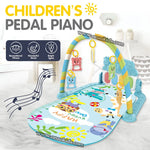 Detachable piano with lights and play modes for infant activity gym