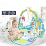 Five hanging sensory toys for infant play mat