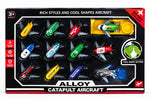 Die-cast toy aircraft with launch platform