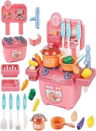 Dream Kitchen DIY playset with toy cookware and utensils