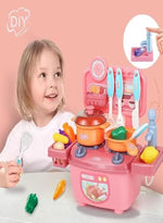 Dream Kitchen DIY Pink Kitchen Playset, 14 Pieces
