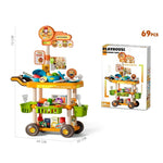 Kitchen Play Cart Playset, 69 Pieces, Ages 3+