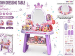 Crown Dressing Table Role-Play Set, 53 Pieces, Purple