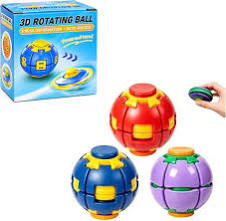 Press-and-Spin Fidget Ball, 1 Piece, Ages 3+