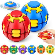 Press-and-Spin Fidget Ball, 1 Piece, Ages 3+