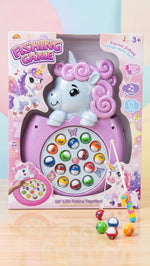 Unicorn Electric Fishing Game with 3 Poles and 15 Fish