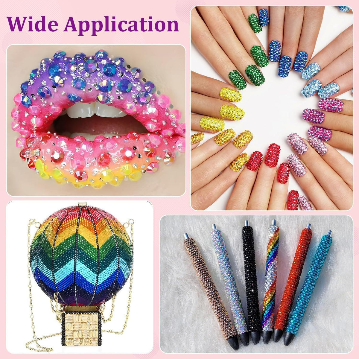 Assorted rhinestones for decorating items