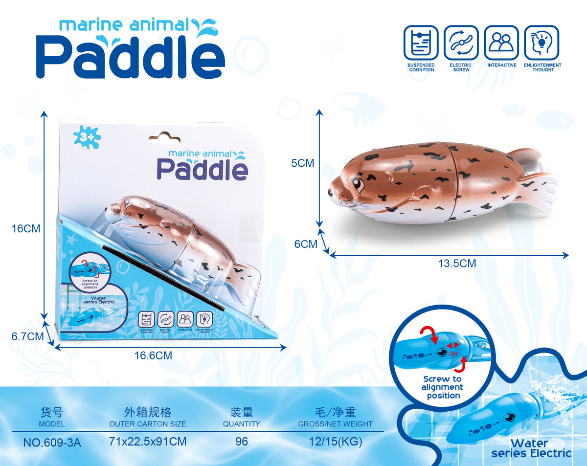 Paddle Electric Swimming Animal Bath Toy, Ages 3+