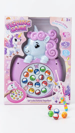 Unicorn Electric Fishing Game with 3 Poles and 15 Fish