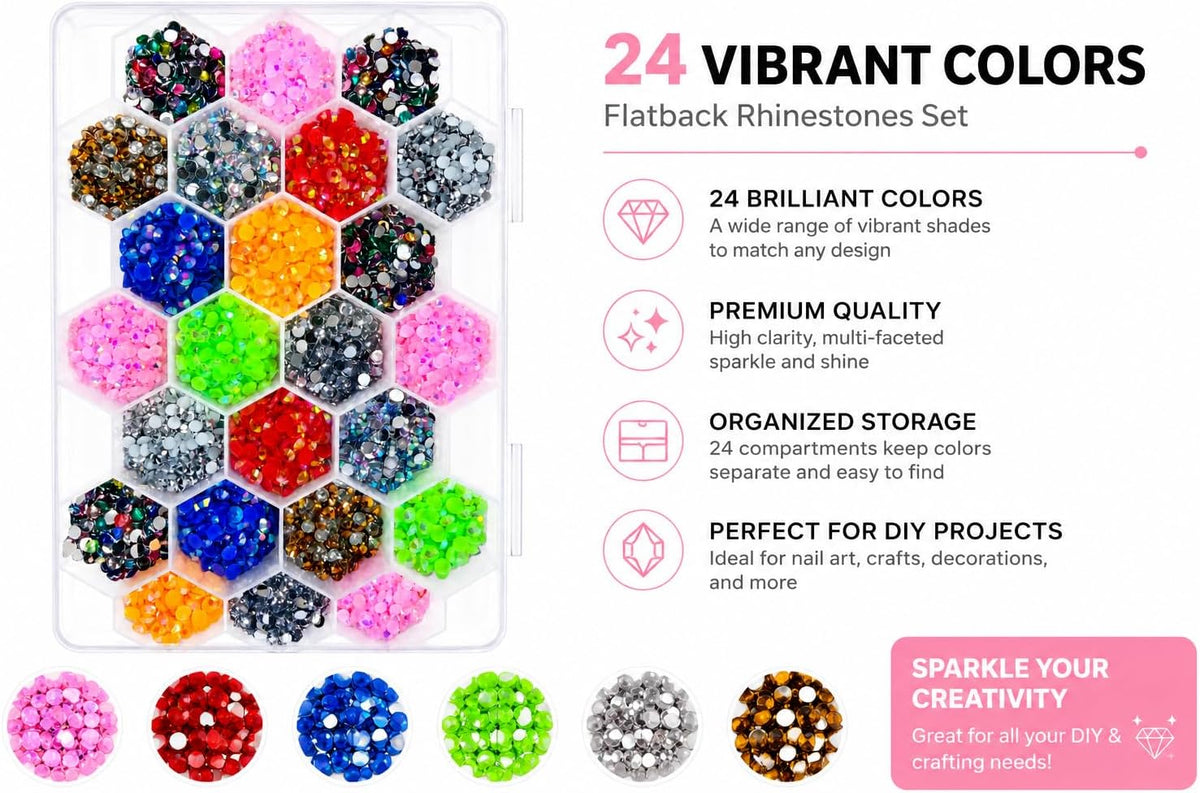 Rhinestone Decorating Kit with Tools and B-7000 Glue