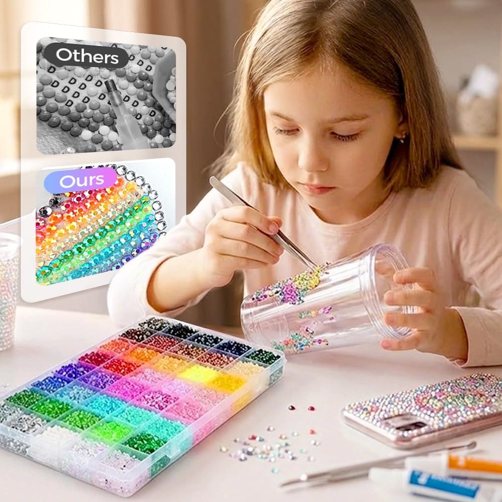 Rhinestone Decorating Kit with Tools and B-7000 Glue