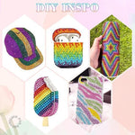 Flat-back resin rhinestones and included craft tools