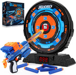 Foam dart toy gun set with electronic shooting target and darts