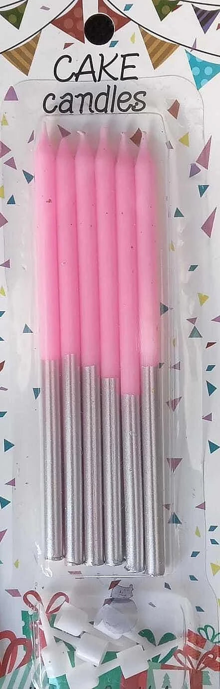 Pink Cake Candles