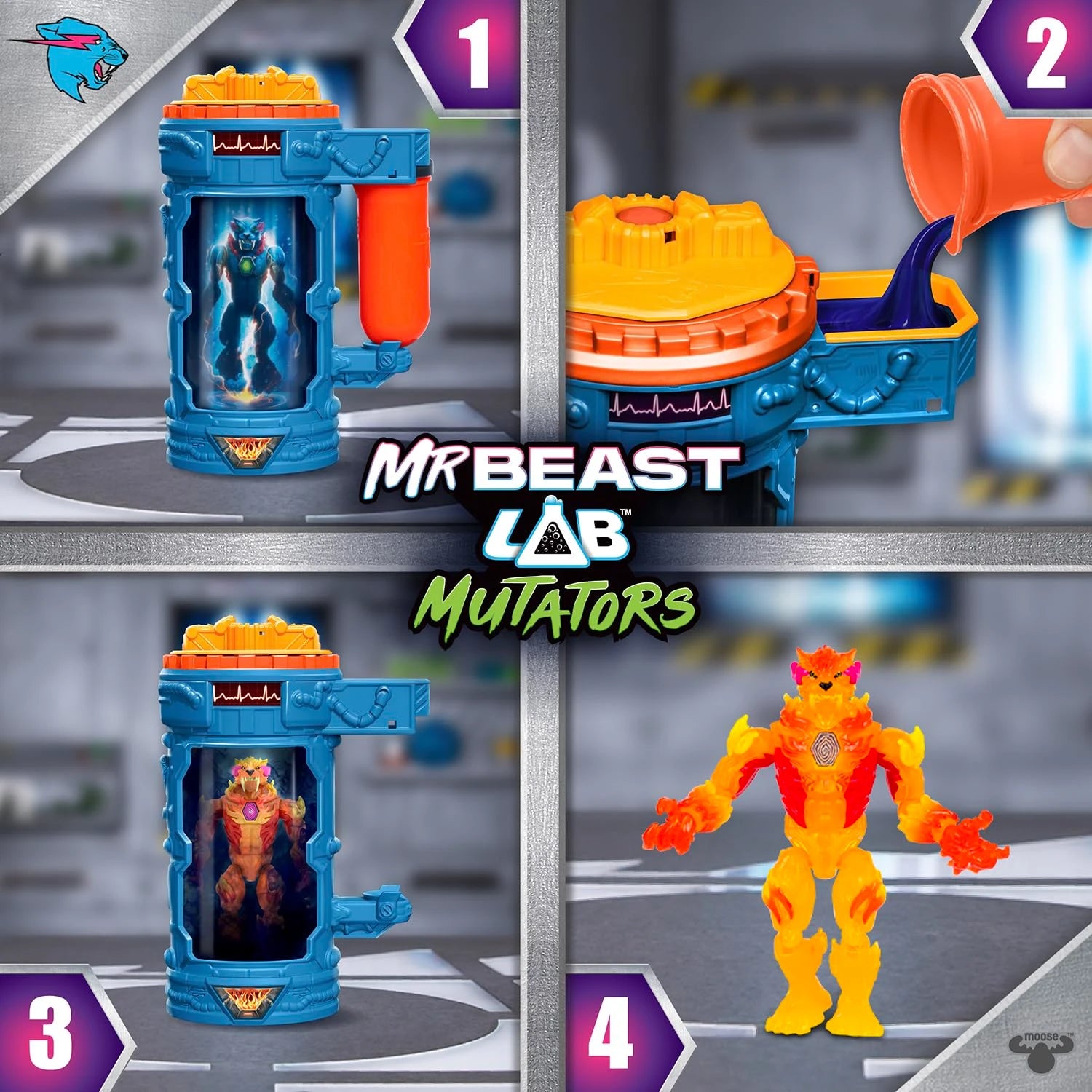 Fire Panther MrBeast Lab Action Figure