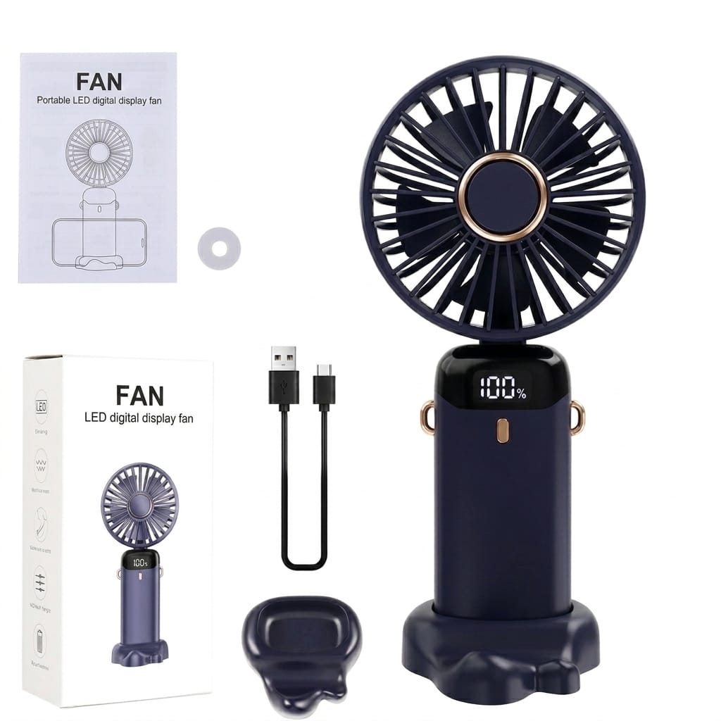 Portable LED Digital Display Fan