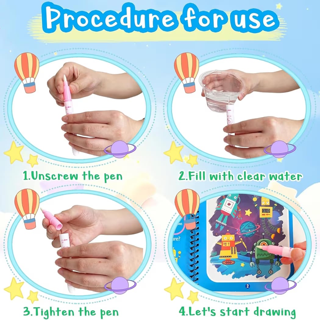 Magic Water Painting Book