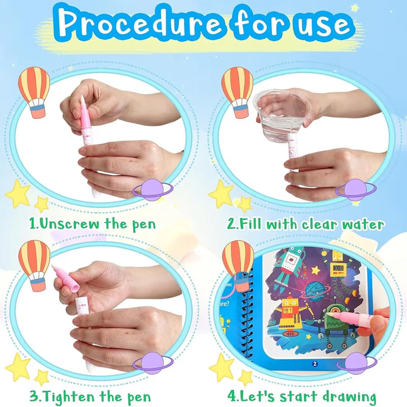 Magic Water Painting Book