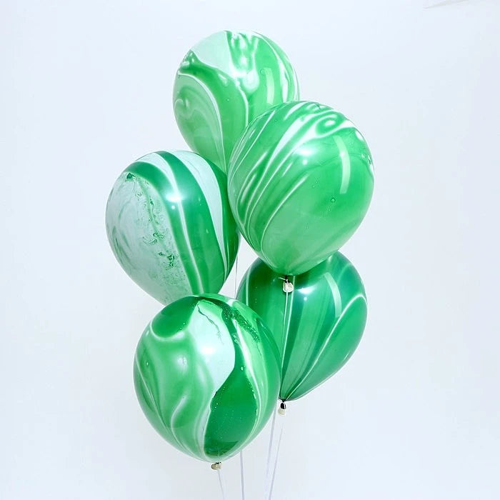 Swirly Green Balloons