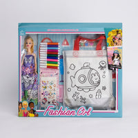 DIY Coloring Fashion Doll Set