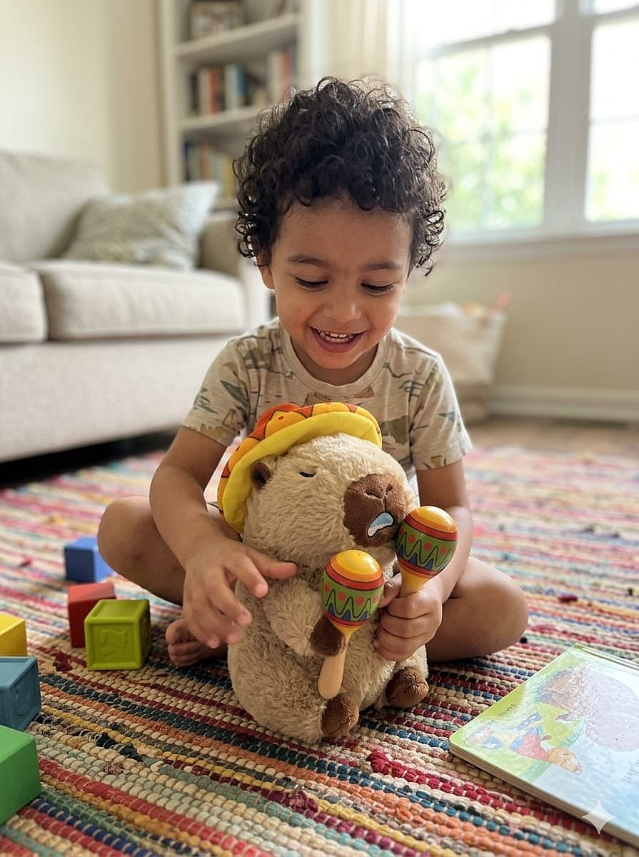 Plush Capybara with Maracas