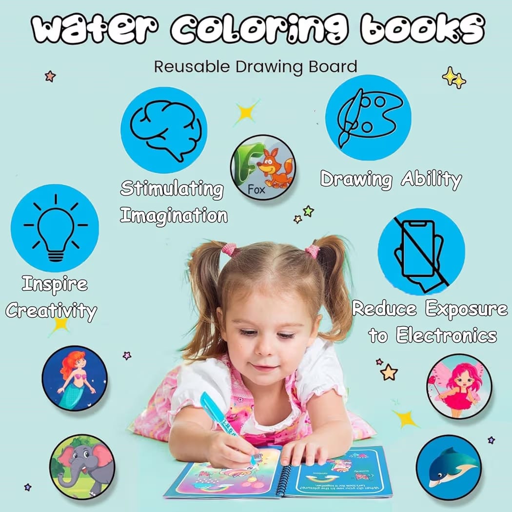 Magic Water Painting Book
