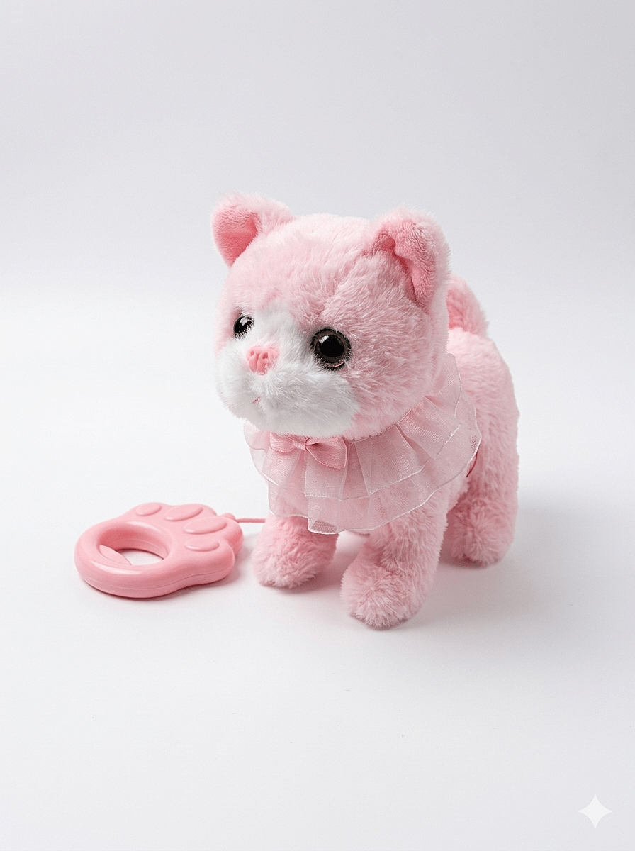 Pink Plush Cat Toy