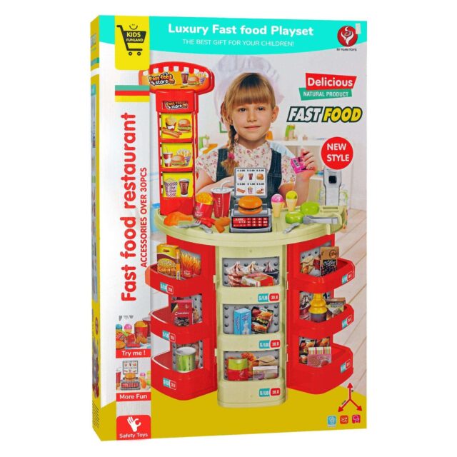 Luxury Fast Food Toy Playset supermarket With cashier and over 30 Accessories - Image 8