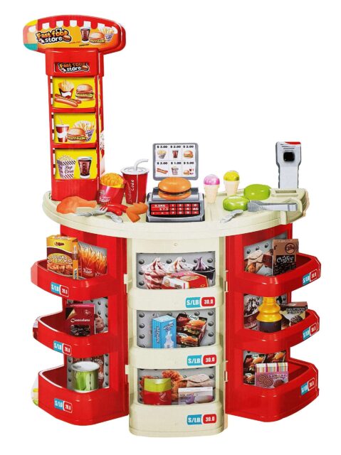 Luxury Fast Food Toy Playset supermarket With cashier and over 30 Accessories - Image 5