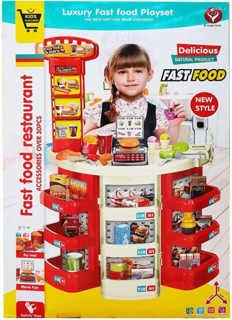 Luxury Fast Food Toy Playset supermarket With cashier and over 30 Accessories - Image 3