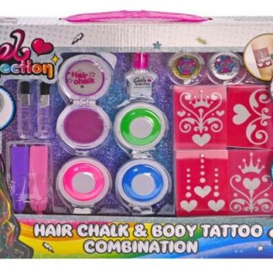 260118821_images_20598007691 مجموعة مستحضرات التجميل للأطفال ألعاب لتلوين الشعر والرسم على الجسم (J-2011)