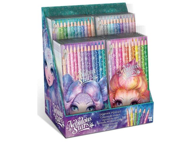 Nebulous Stars colouring pencils-A set of 12 coloured pencils plus pencil sharpener.