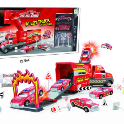 258743316_w640_h640_avtovoz-krasnyj-2 سيارة المطافئ - شاحنة نقل سيارات حمراء 2 سيارات ، 660-A153