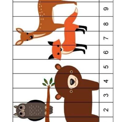 cde8abde946679f5f3f698c93cd47455 Forest Animals Activities | Number Puzzel