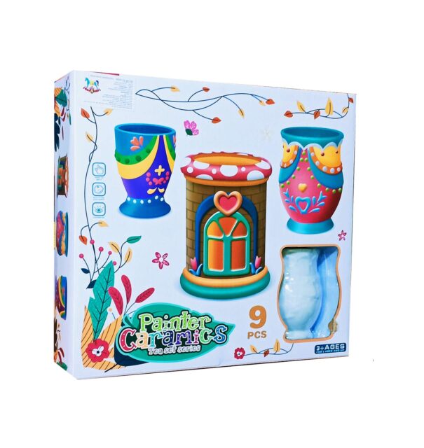 طقم شاي سيراميك للتلوين